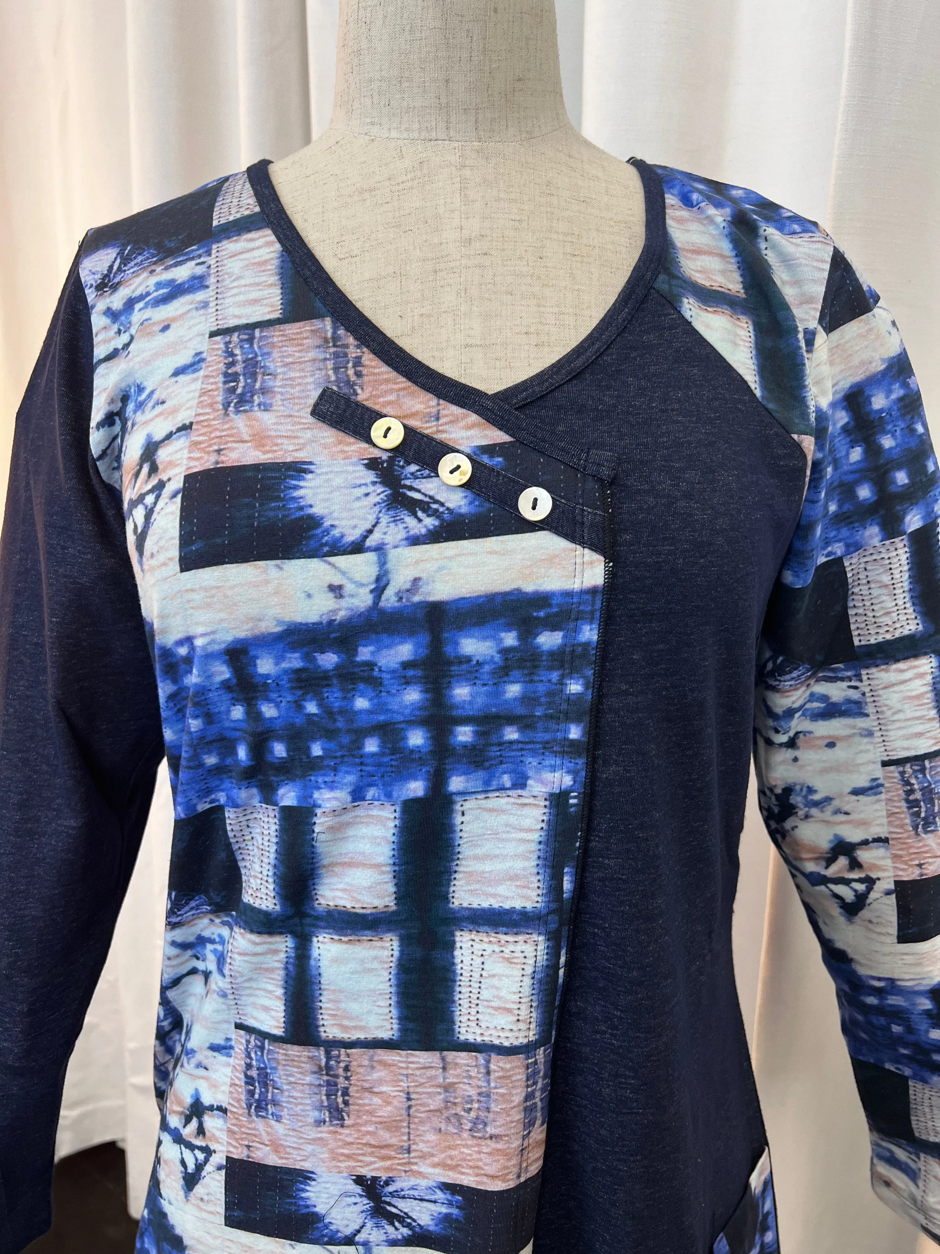 Fumi Tunic - Blue/Grey