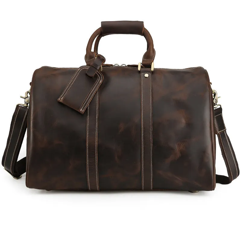 Gift for Him Leather Overnight Duffel Bag Leather Weekender Bag Leather Travel Bag Holdall Bag