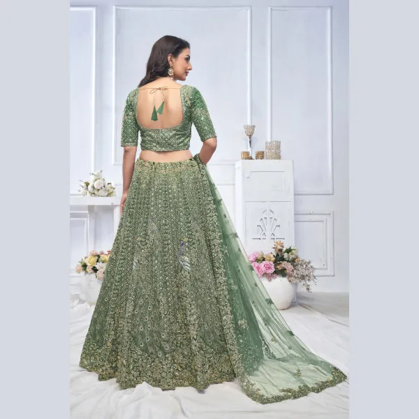 Graceful Green bridal wear lehenga | Ready To Wear |