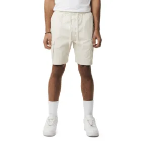 Graphic Polished Twill Shorts - Chalk