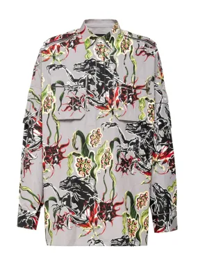 GRAPHIC-PRINT COTTON SHIRT