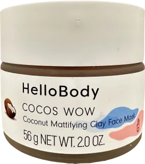 hellobody Cocos Wow Coconut Mattifying Clay Face Mas 56g