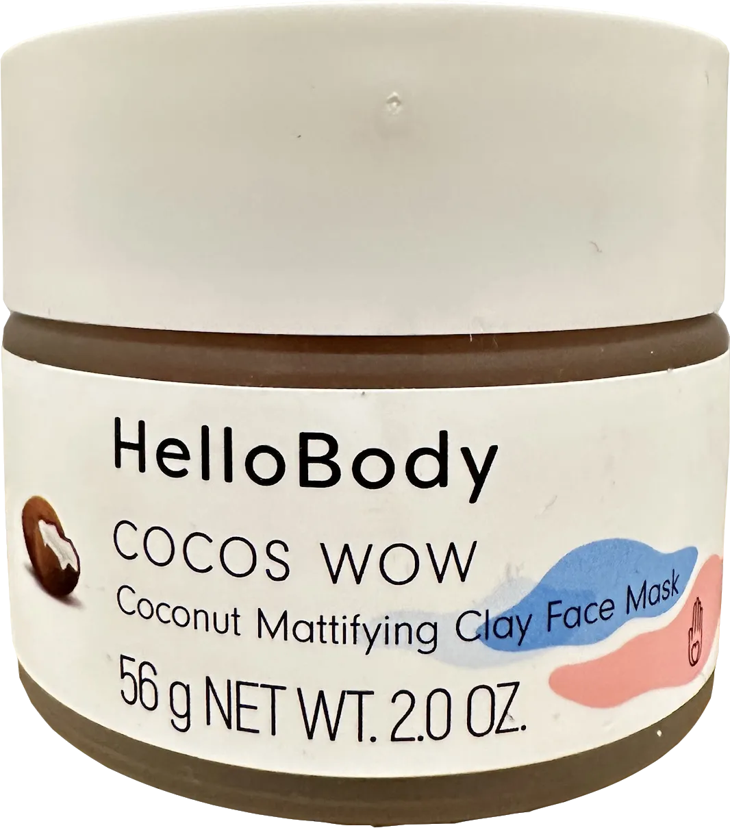 hellobody Cocos Wow Coconut Mattifying Clay Face Mas 56g