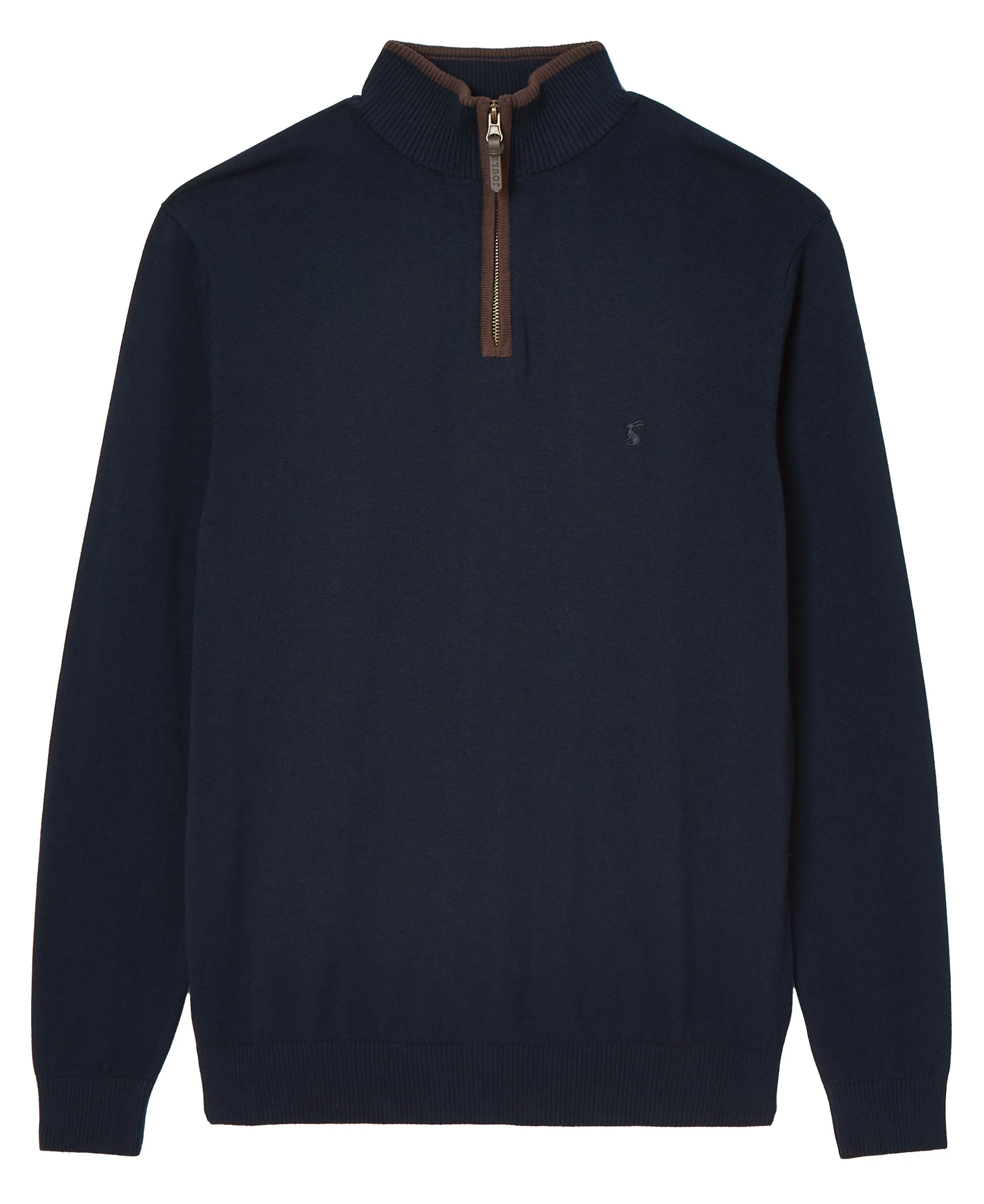 Hillside Quarter Zip Knit Jumper - Navy