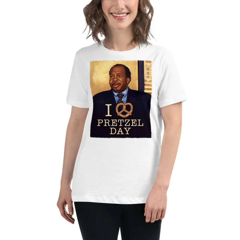 I Love Pretzel Day Women's Relaxed T-Shirt