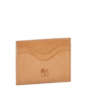 Il Bisonte Natural Tan Slim Leather Card Wallet