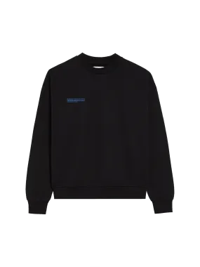 In Conversion Cotton Sweatshirt—black