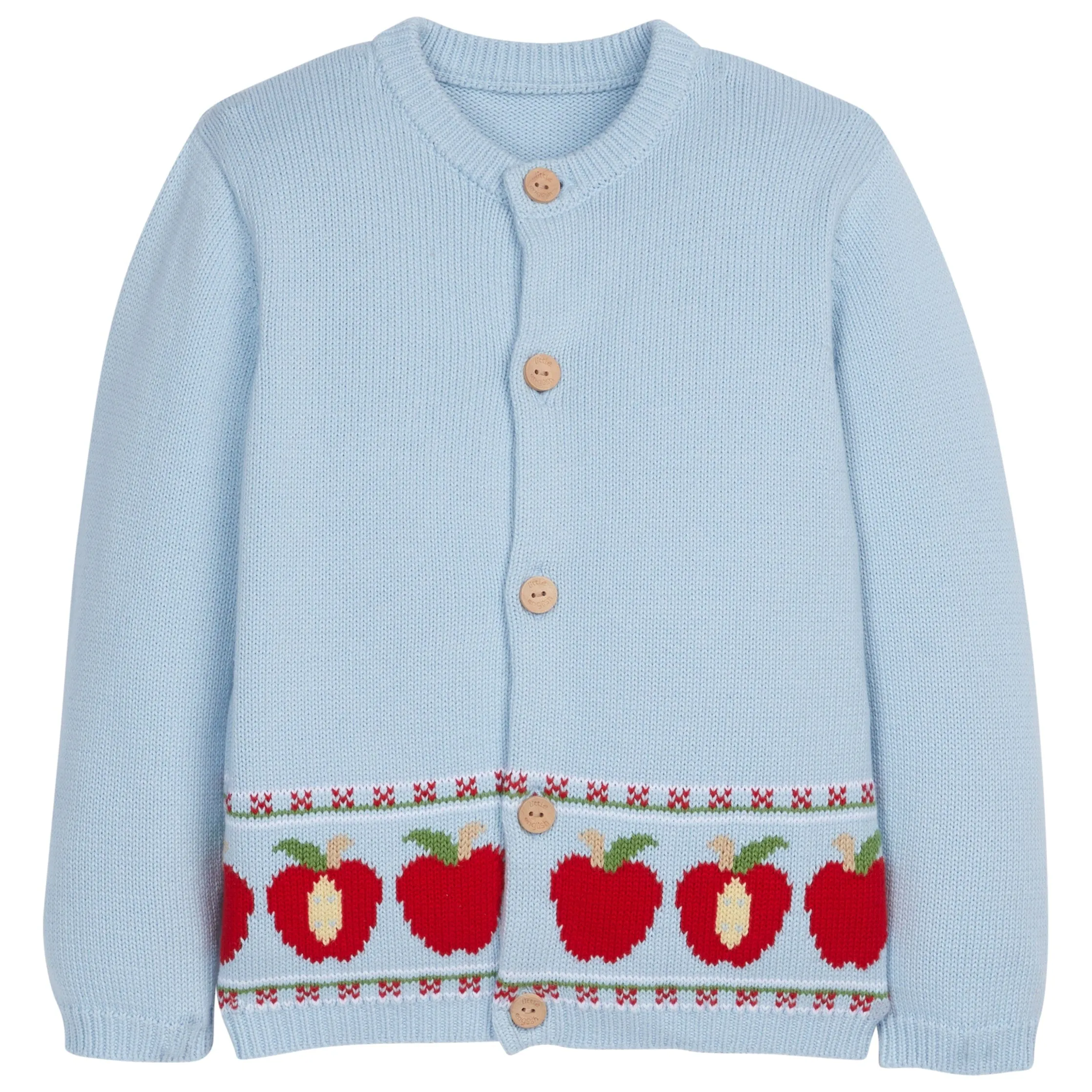 Intarsia Cardigan - Apple