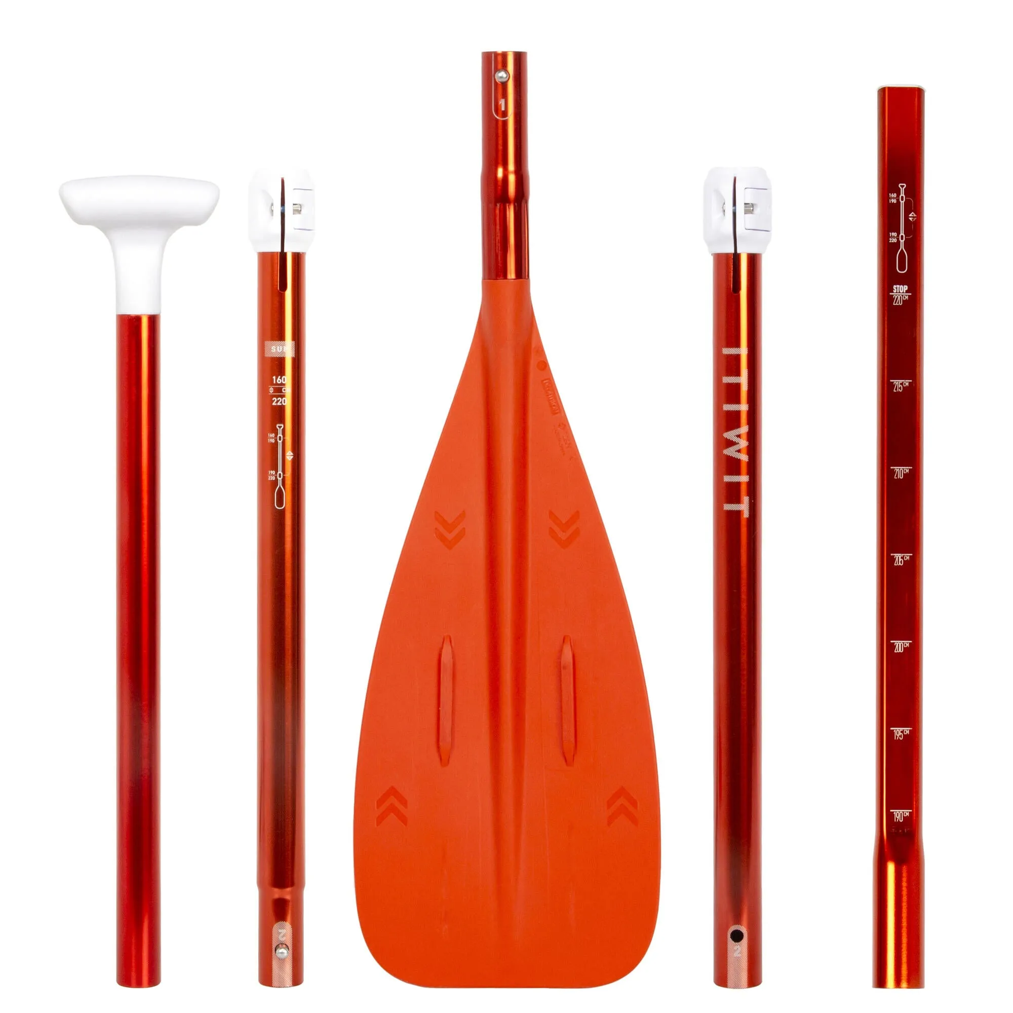 Itiwit Paddle Ultra-compact 5-part stand-up paddle (160-220 cm orange).