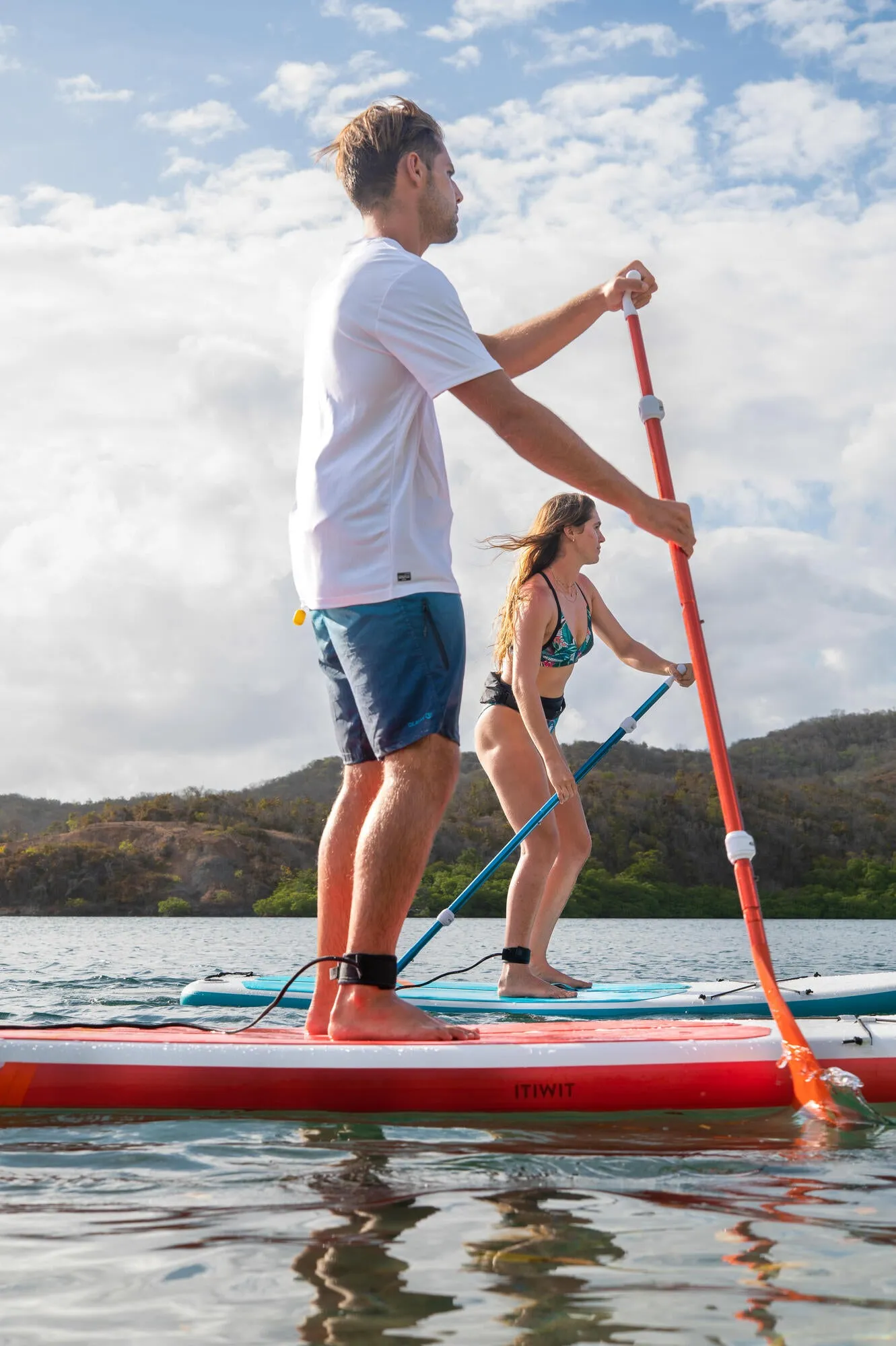 Itiwit Paddle Ultra-compact 5-part stand-up paddle (160-220 cm orange).