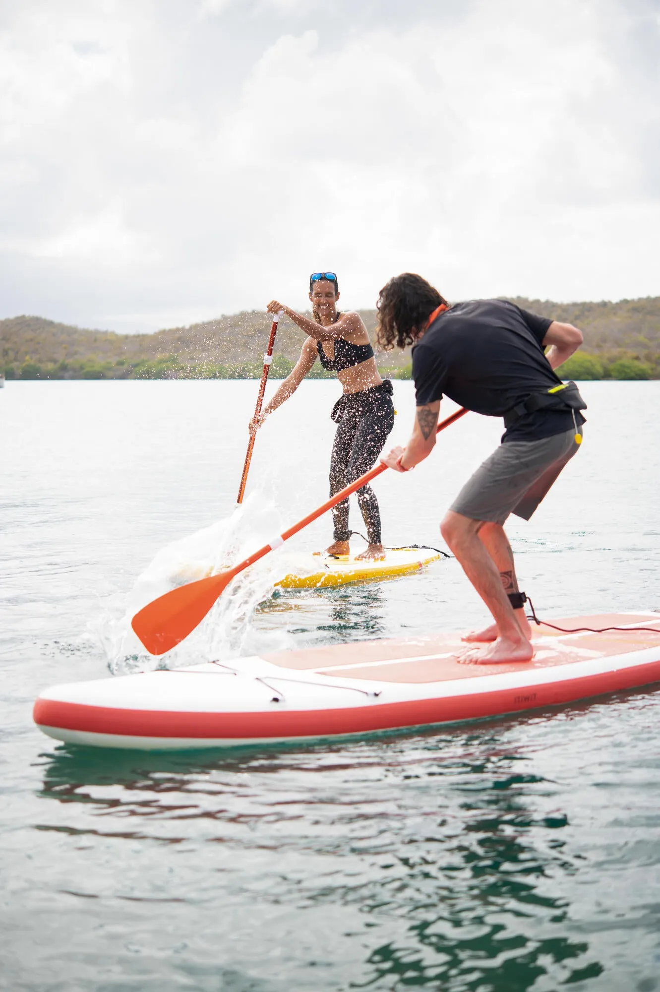 Itiwit Paddle Ultra-compact 5-part stand-up paddle (160-220 cm orange).