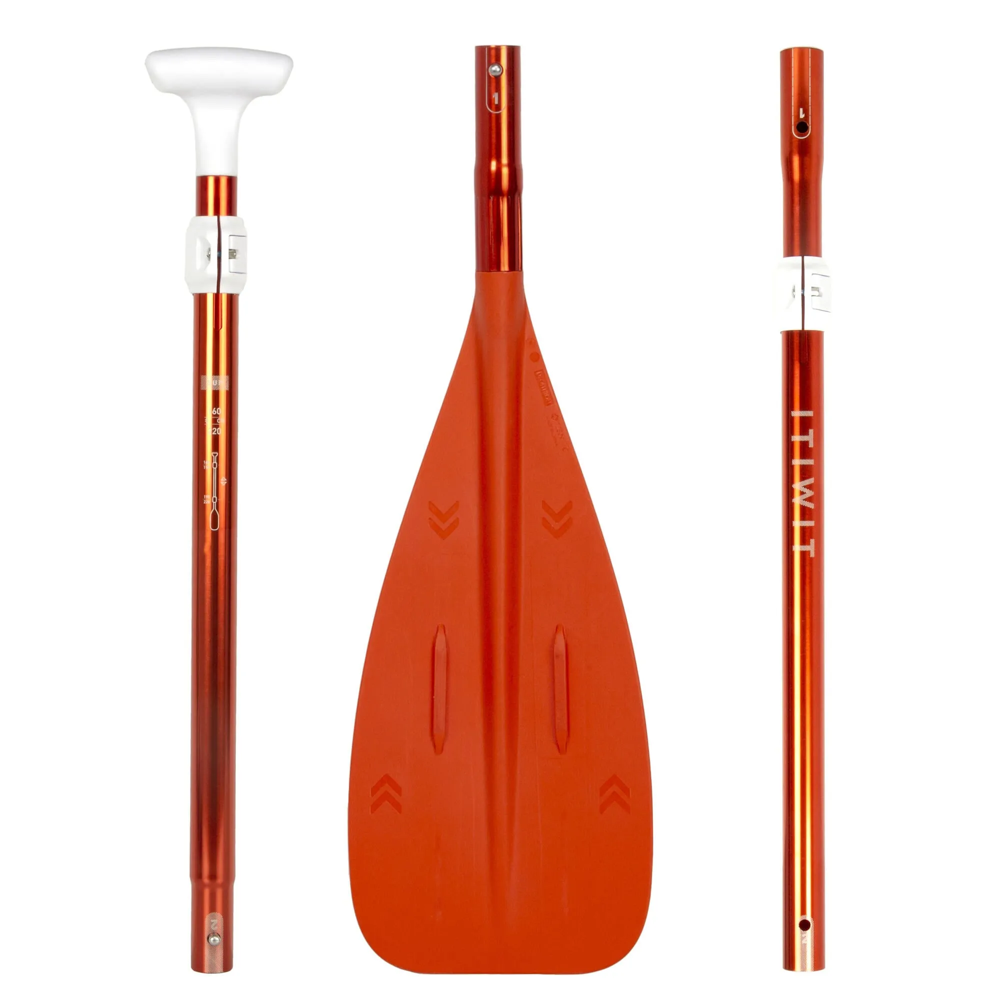 Itiwit Paddle Ultra-compact 5-part stand-up paddle (160-220 cm orange).