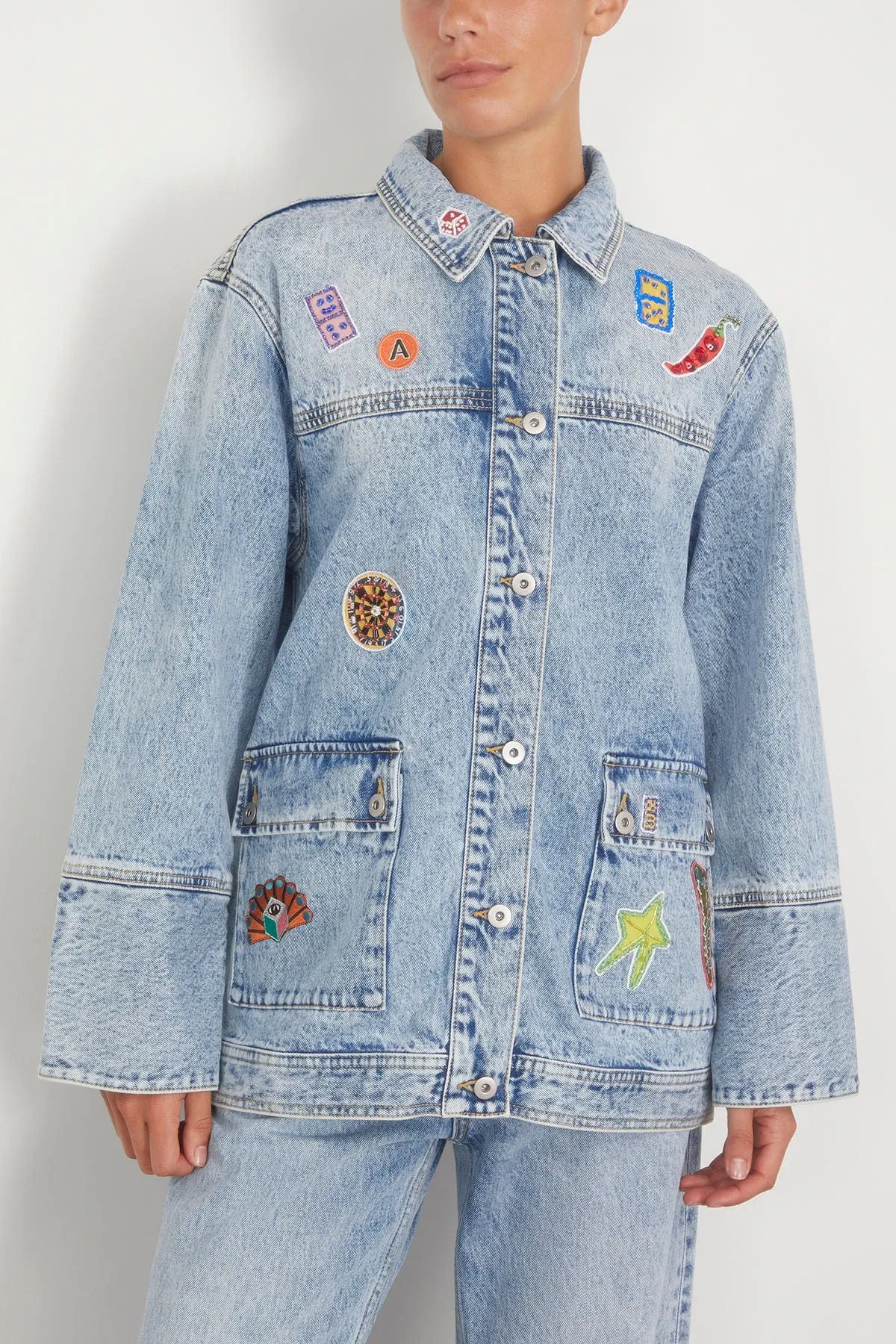 Jackpot Denim Jacket in Denim Blue