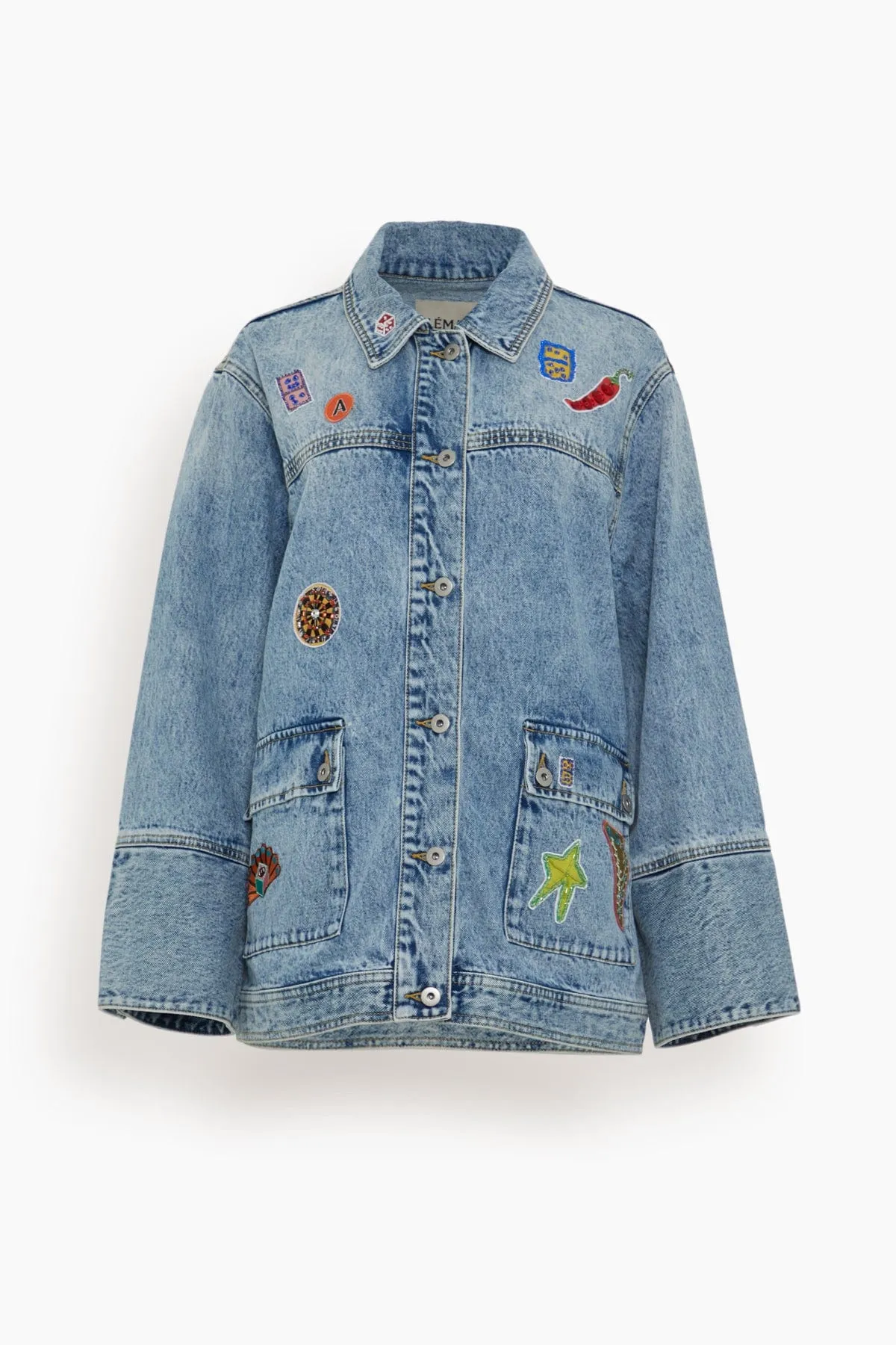 Jackpot Denim Jacket in Denim Blue