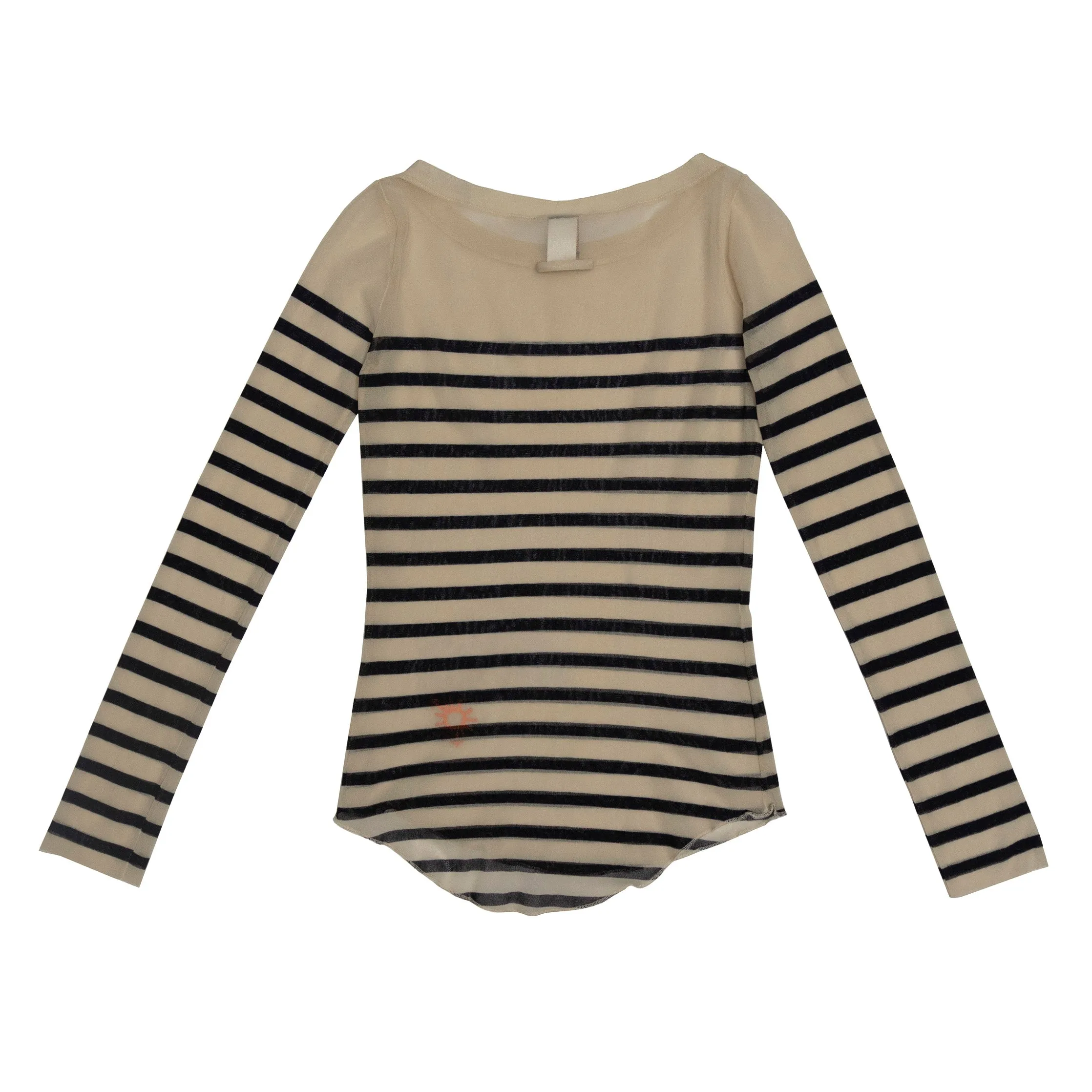 Jean Paul Gaultier Sheer Striped Longsleeve Top