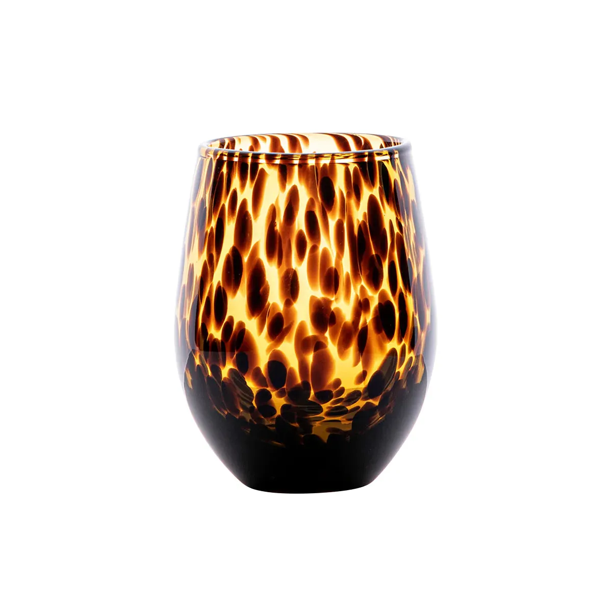 Juliska Puro Stemless Wine Glass - Tortoiseshell