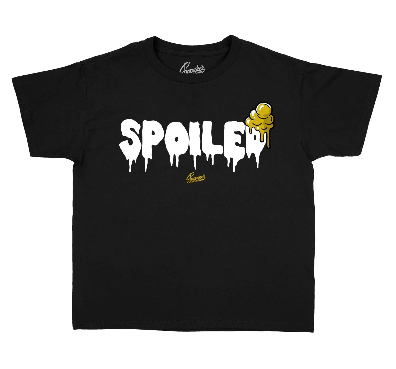 Kids Gold Glitter 13 Shirt - Spoiled - Black