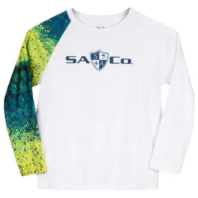 Kids Performance Long Sleeve Shirt | White | Mahi