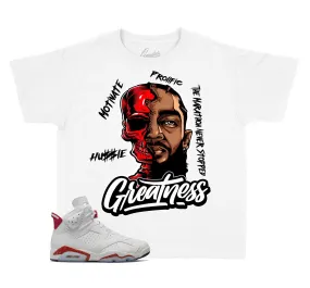 Kids Red Cement 6 Shirt - Great Nip - White