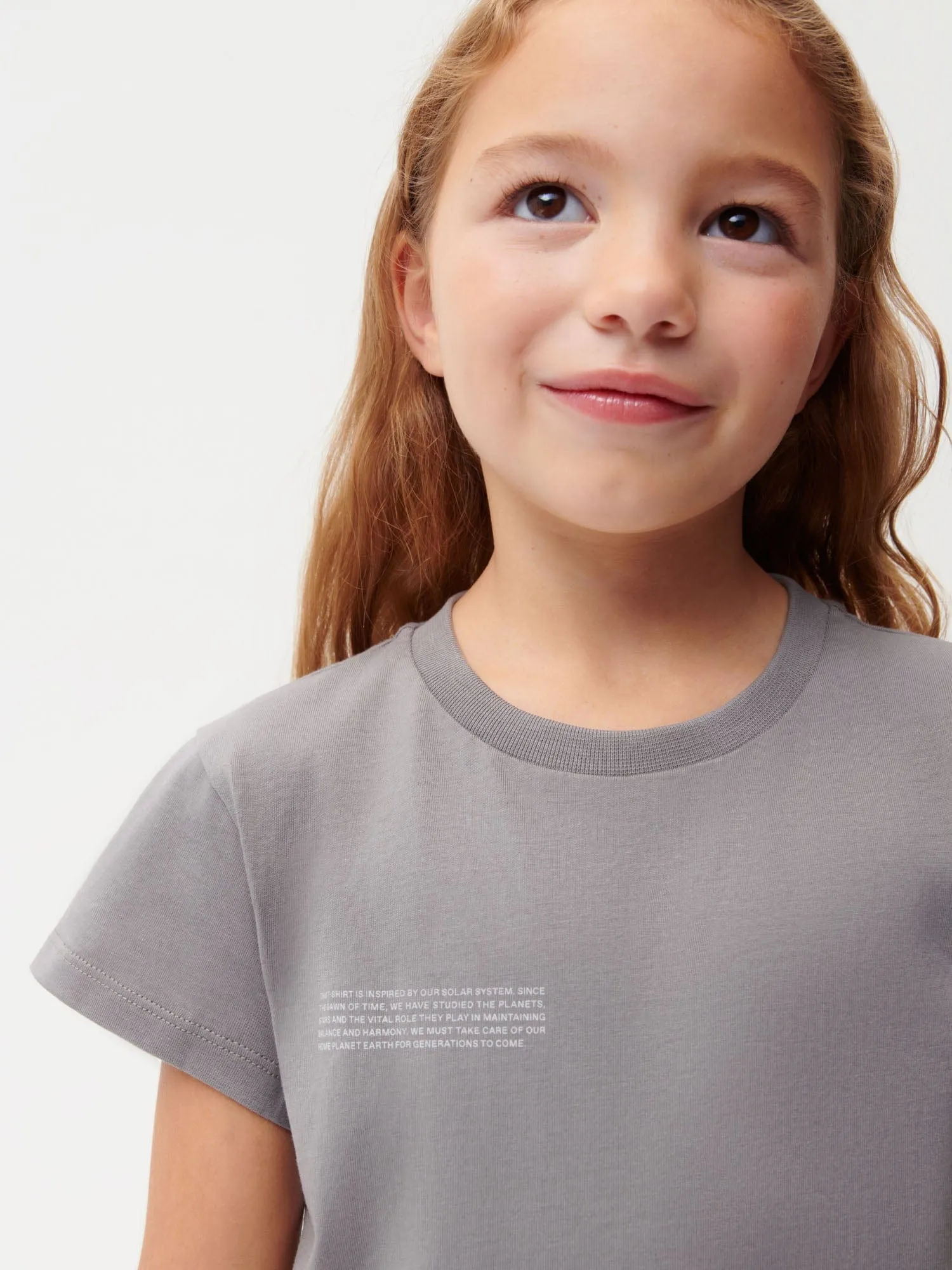 Kids' T-Shirt - Solar System—moon grey