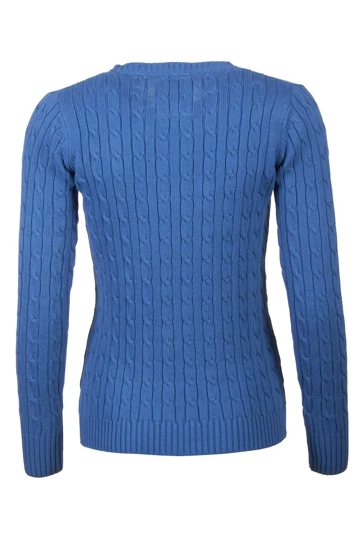 Ladies Crew Neck Cable Knit Jumper