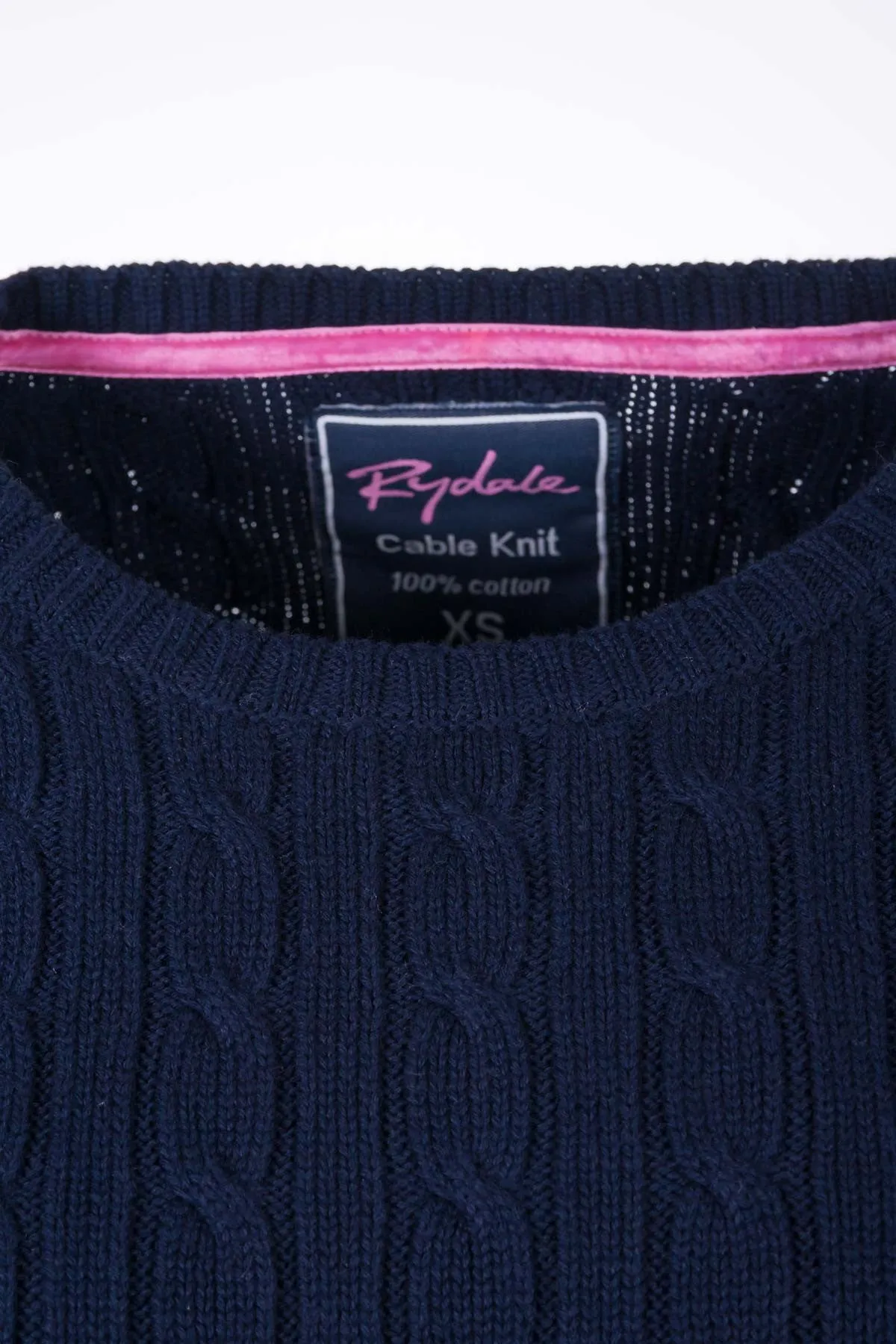 Ladies Crew Neck Cable Knit Jumper