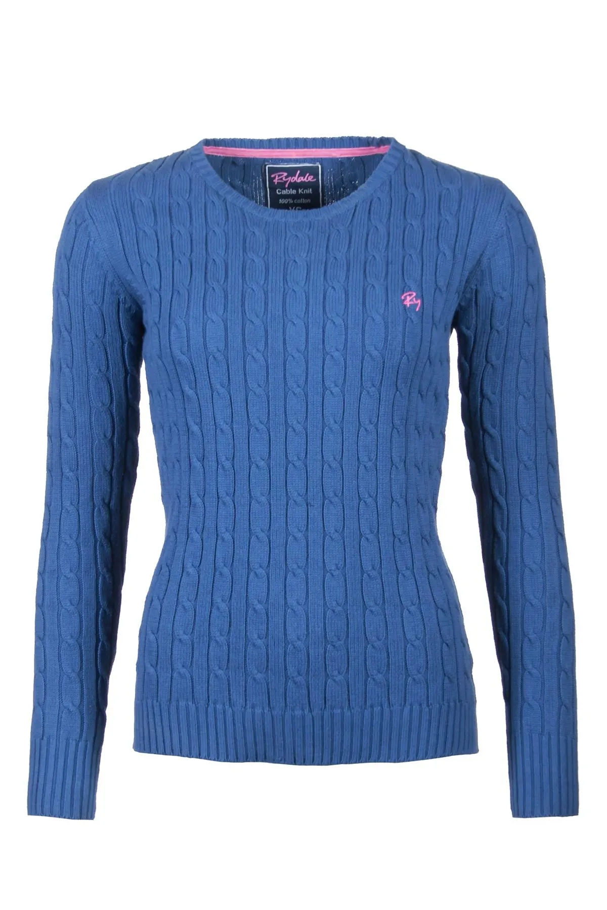 Ladies Crew Neck Cable Knit Jumper