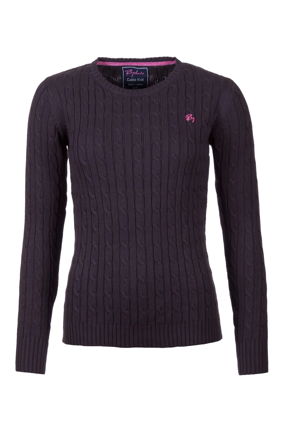 Ladies Crew Neck Cable Knit Jumper