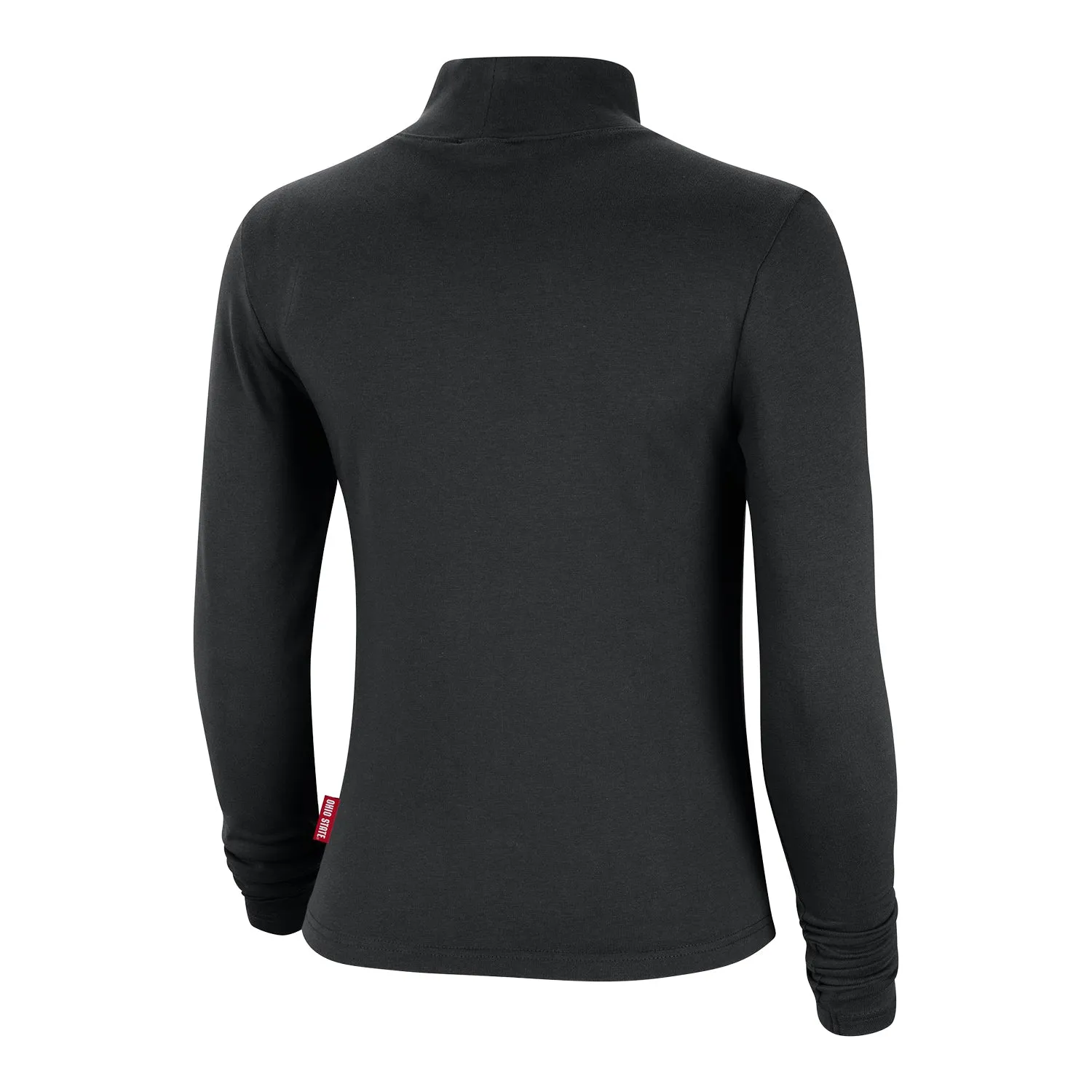 Ladies Ohio State Buckeyes Nike Essential Mock Black Long Sleeve