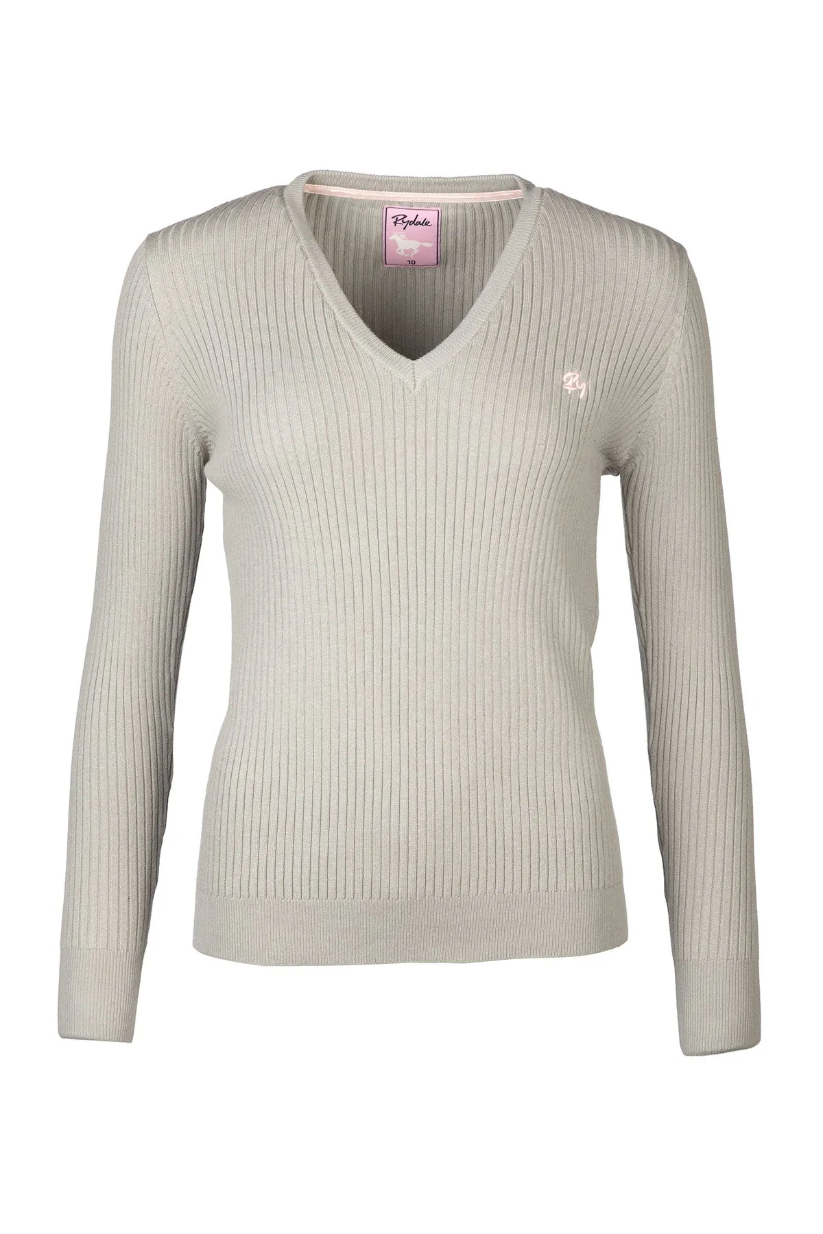 Ladies V Neck Ribbed Jumper - Gemma