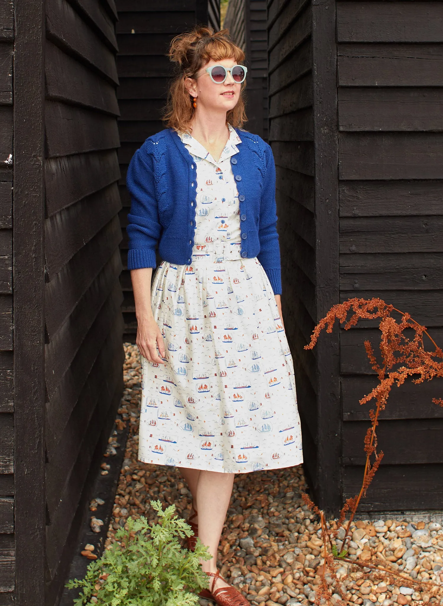 Leah Cardigan - Blue Basket