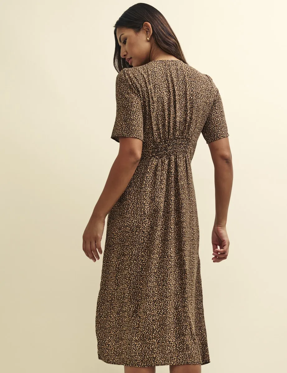 Leopard Print Alexa Midi Dress