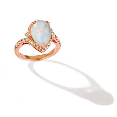 LeVian Opal and Diamond Ring