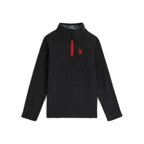 Little Kids Speed Fleece Half Zip - Black