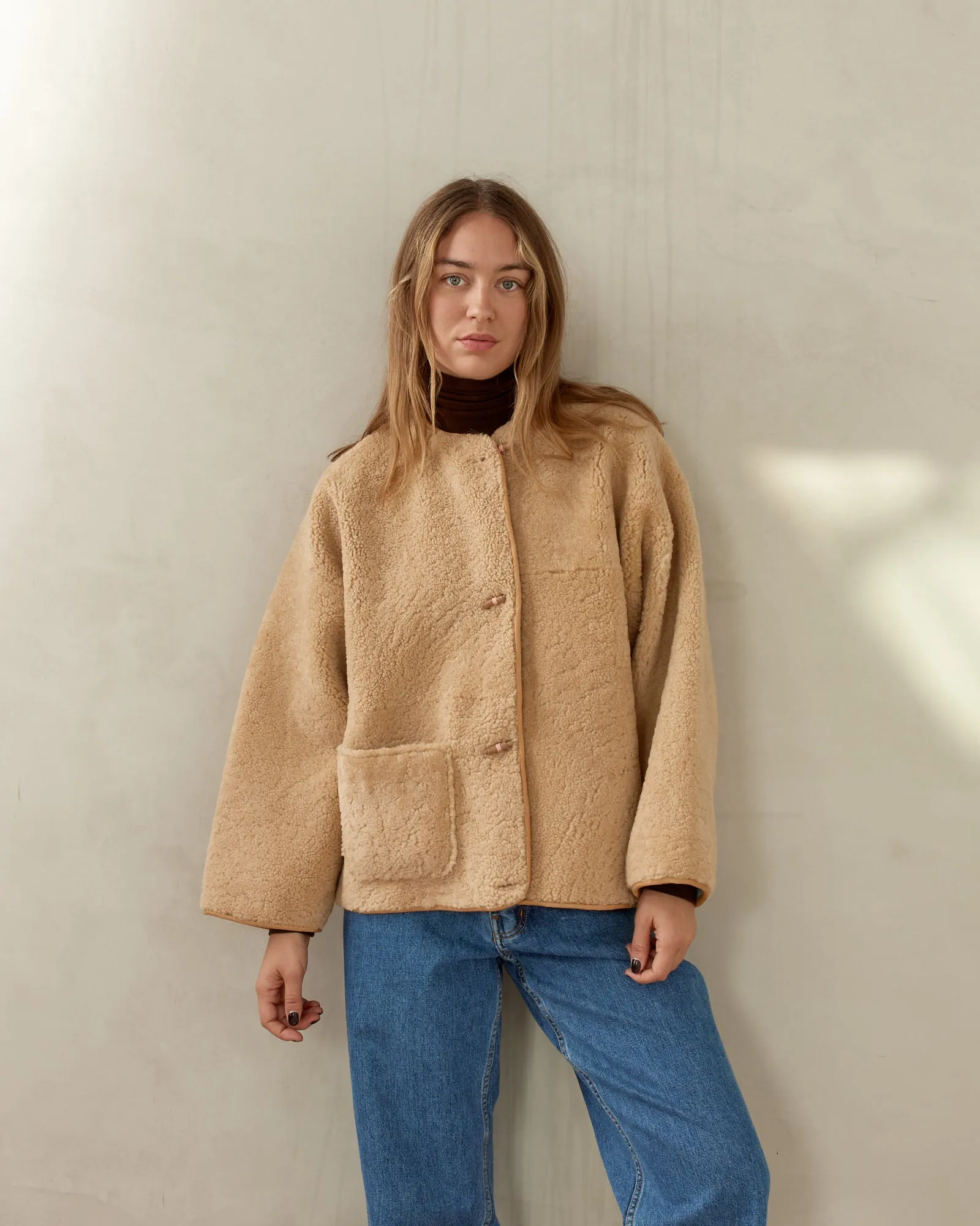 Long Sleeve Shearling Jacket