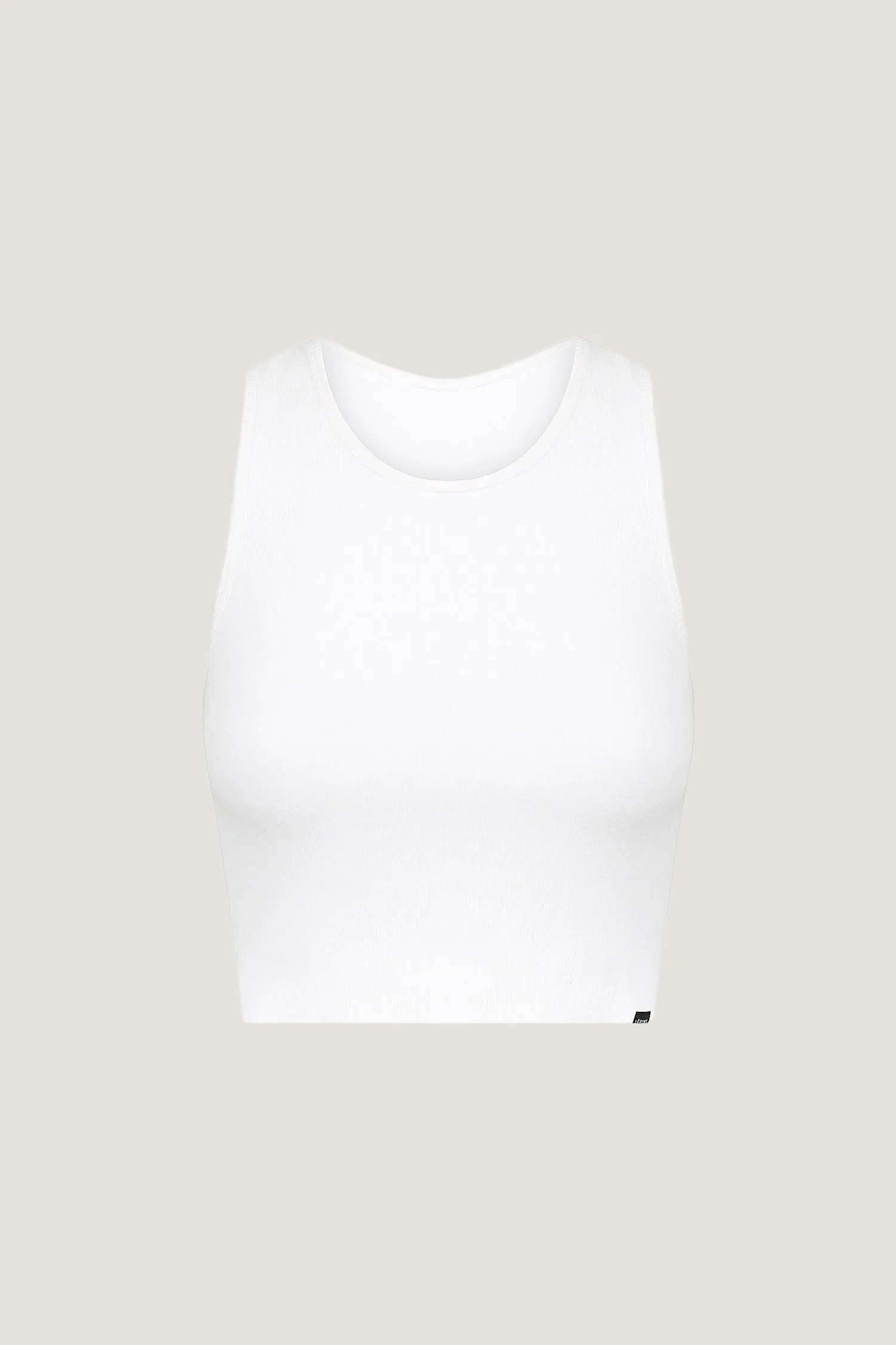 LUNA LONGLINE ORGANIC COTTON CROP - IVORY RIB