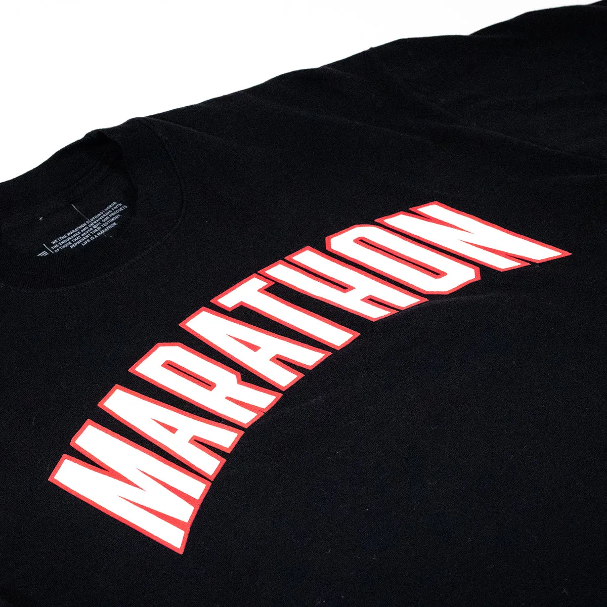 Marathon Varsity T-shirt - Black/White