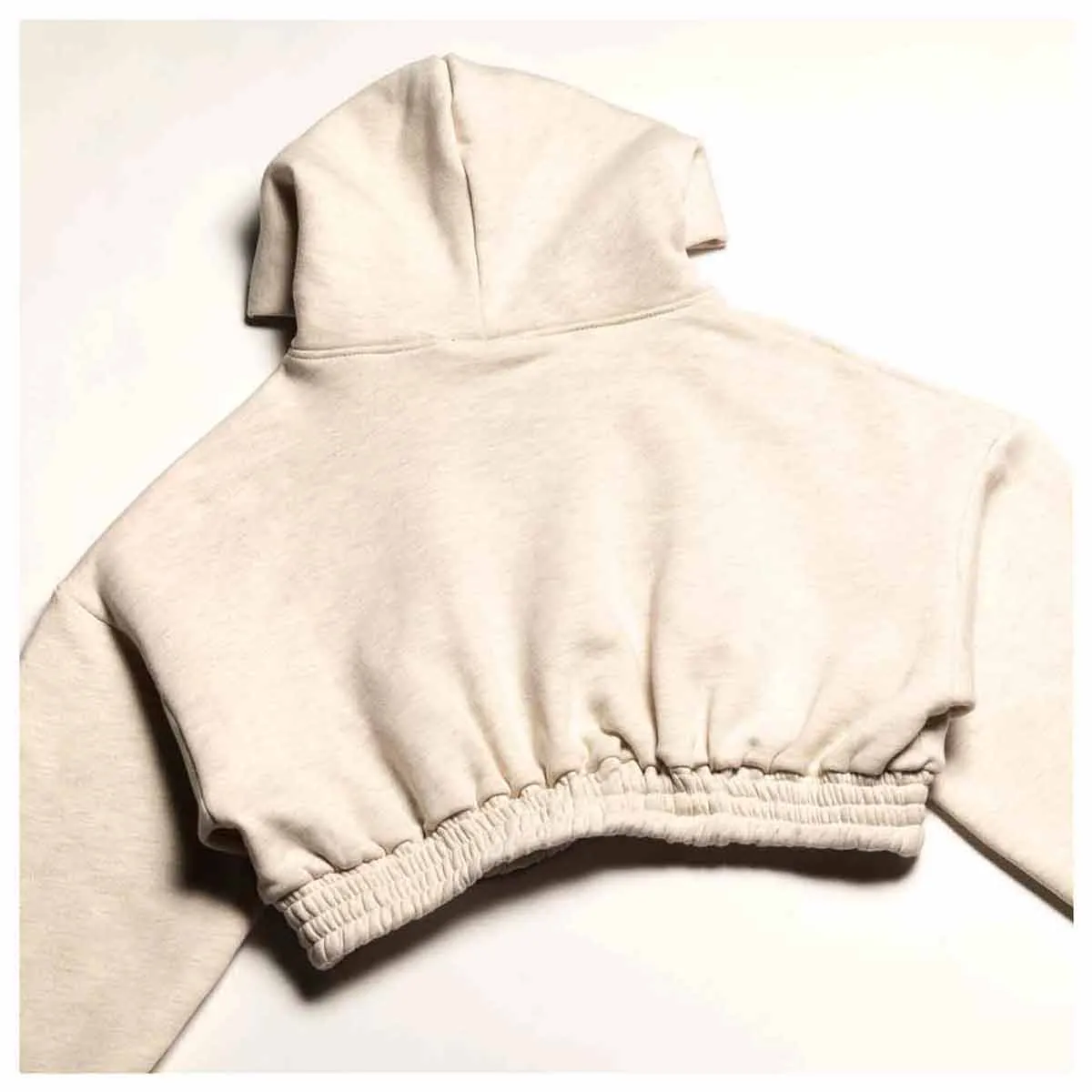 Marathon Womens Crop Hoodie - Ash Grey