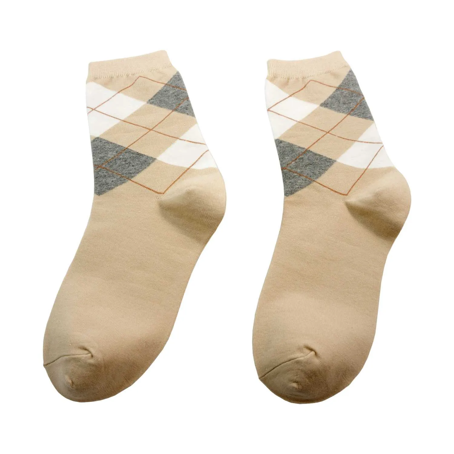 Men's Argyle Design Fashion Crew Socks