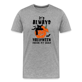 Men's 'It's Always Halloween Inside My Head' Premium Tee: A Year-Round Spook Fest for True Halloween Lovers