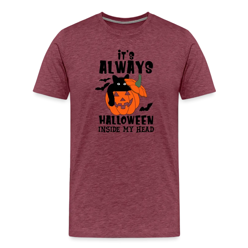 Men's 'It's Always Halloween Inside My Head' Premium Tee: A Year-Round Spook Fest for True Halloween Lovers