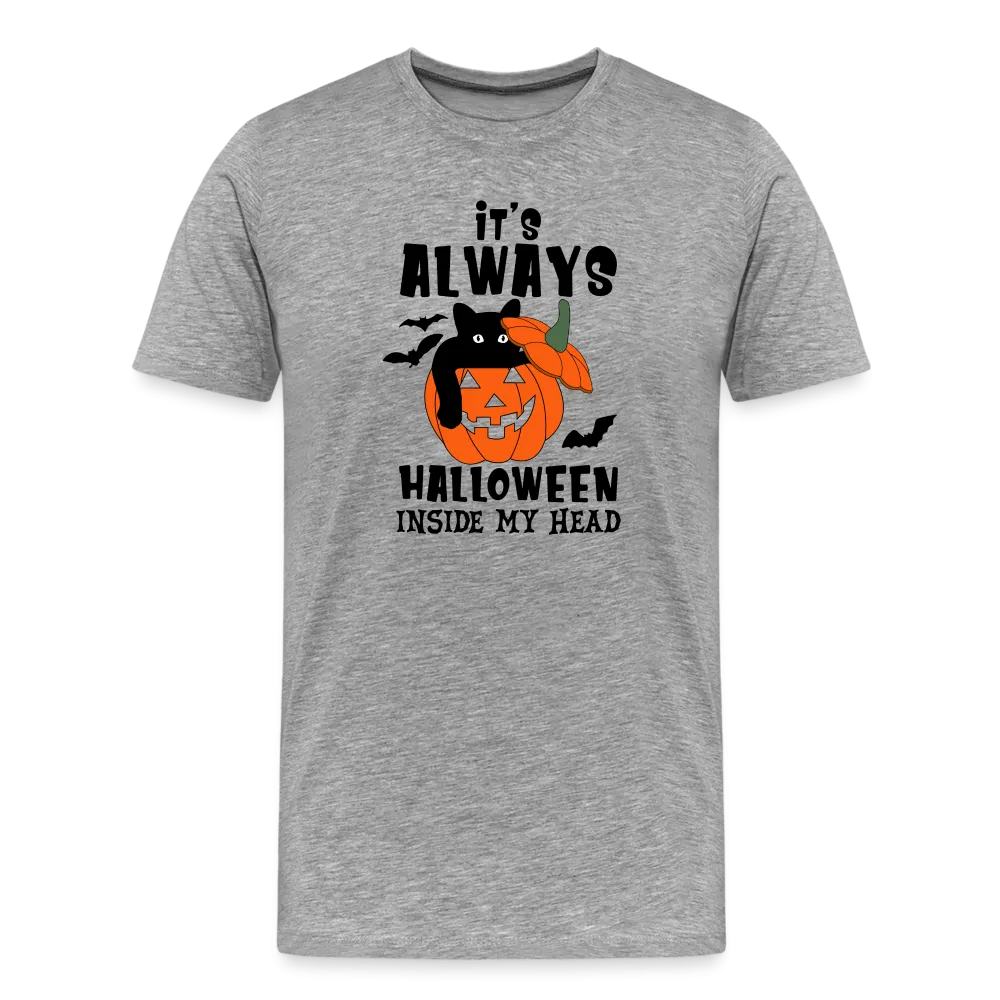 Men's 'It's Always Halloween Inside My Head' Premium Tee: A Year-Round Spook Fest for True Halloween Lovers