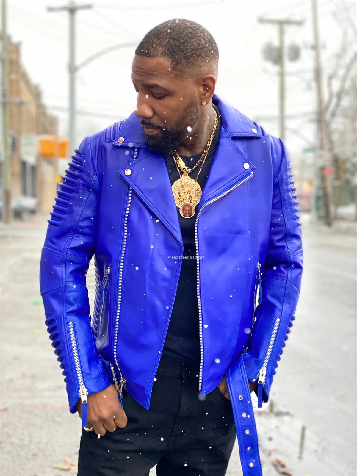 Men's Trey Biker Jacket [Royal Blue]