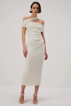 Misha Imani Slinky Jersey Midi Dress - Ivory