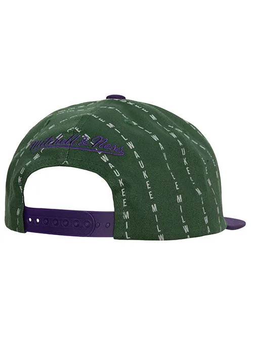 Mitchell & Ness HWC '93 City Pinstripe Milwaukee Bucks Snapback Hat