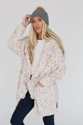 Montana Mornings Confetti Knit Cardigan Sweater - Ivory