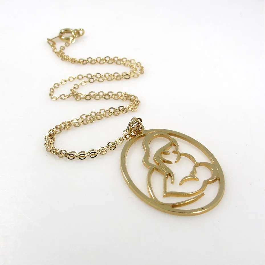 Mother and child necklace - New mom gift