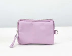 Myrto wallet - Lilac leather