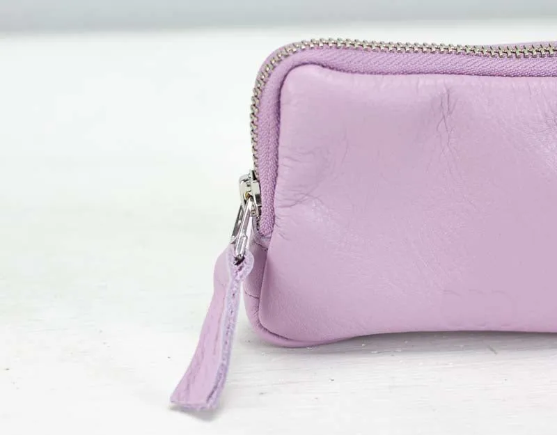 Myrto wallet - Lilac leather