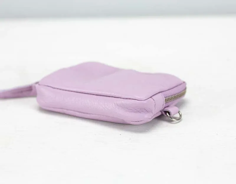 Myrto wallet - Lilac leather